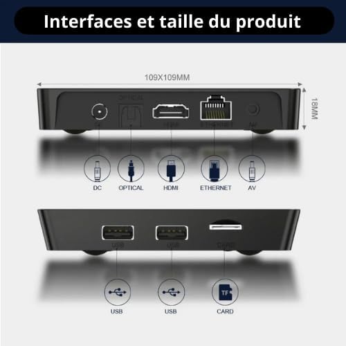 X96 Modèle QPro Meilleur Android Box Android 10, boitier Smart Video Ultra HD 4K, 2g/16g, WiFi..